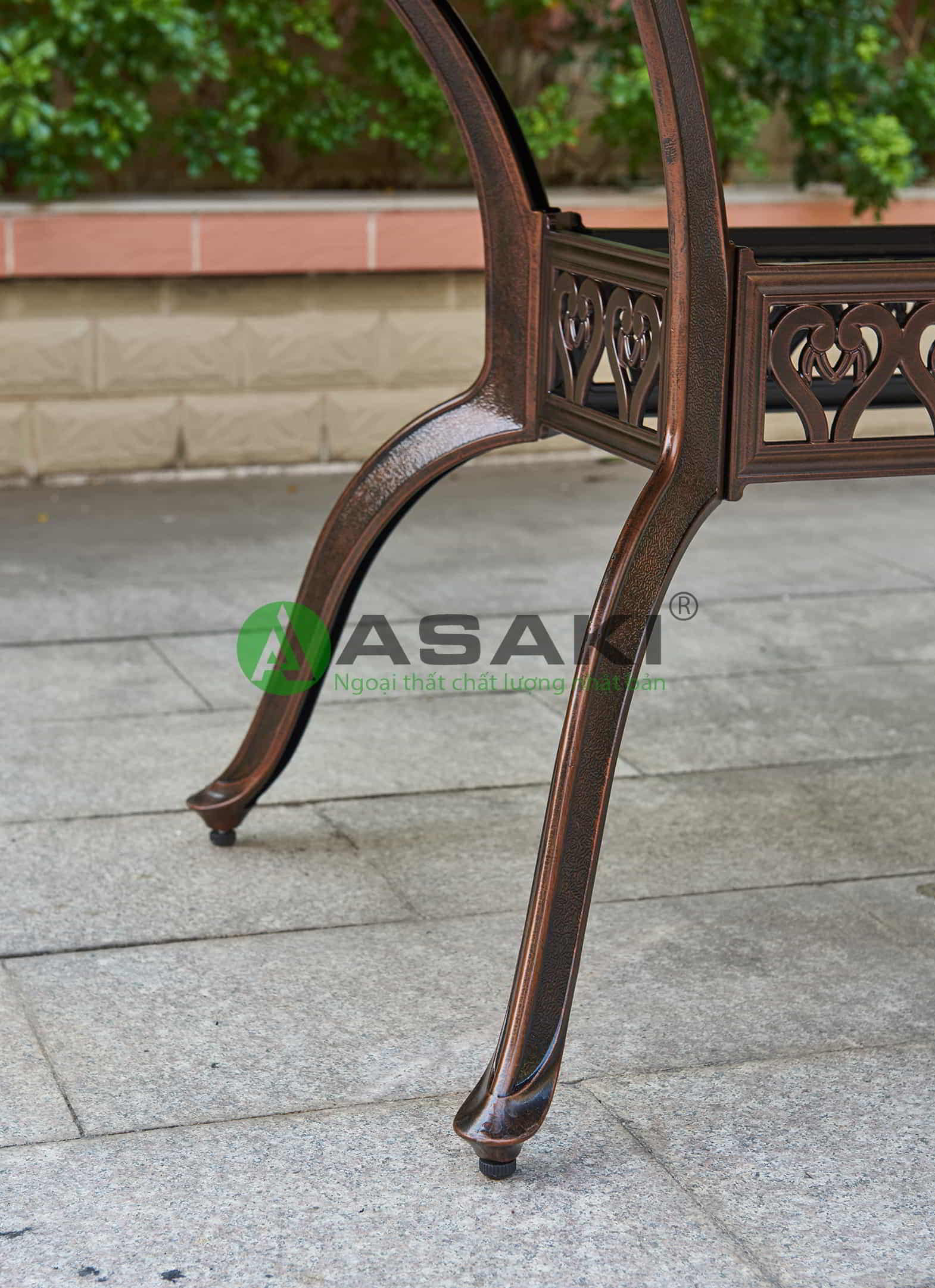 Bộ bàn ghế lẩu nướng ngoài trời nhập khẩu ZXM150FK085 phần chân bàn
