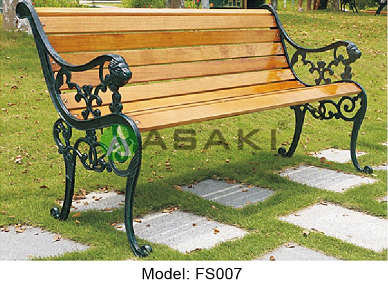 Ghế dài sân vườn hợp kim hoa văn cổ điển ZXFS007
