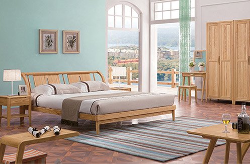 Giường ngủ phong cách hiện đại sử dụng gỗ tự nhiên 
