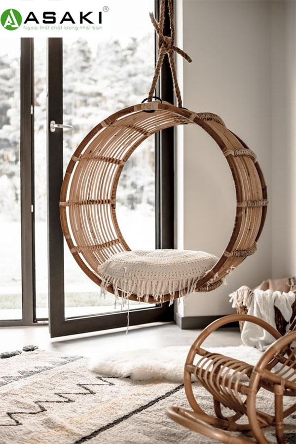 Ghế xích đu hình tròn mang vẻ đẹp lạ lẫm cho không gian nhà bạn 