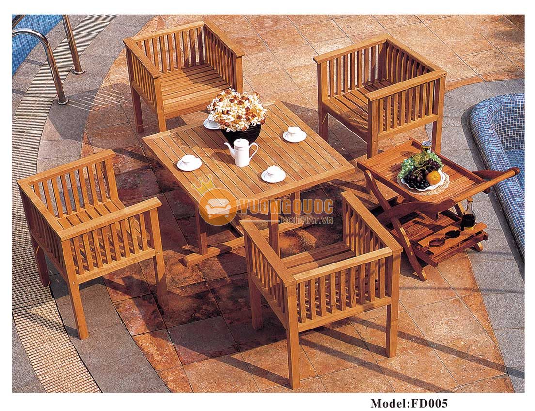 Bàn ghế gỗ ngoài trời – Món đồ hoàn hảo cho không gian sân vườn nhà bạn
